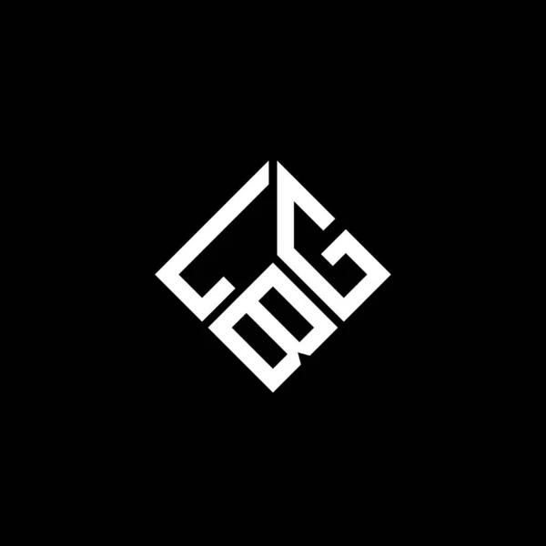 Design Logotipo Carta Lbg Fundo Preto Lbg Iniciais Criativas Conceito — Vetor de Stock