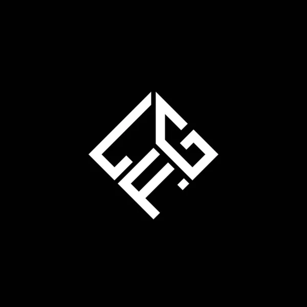 Diseño Del Logotipo Letra Lfg Sobre Fondo Negro Lfg Iniciales — Archivo Imágenes Vectoriales