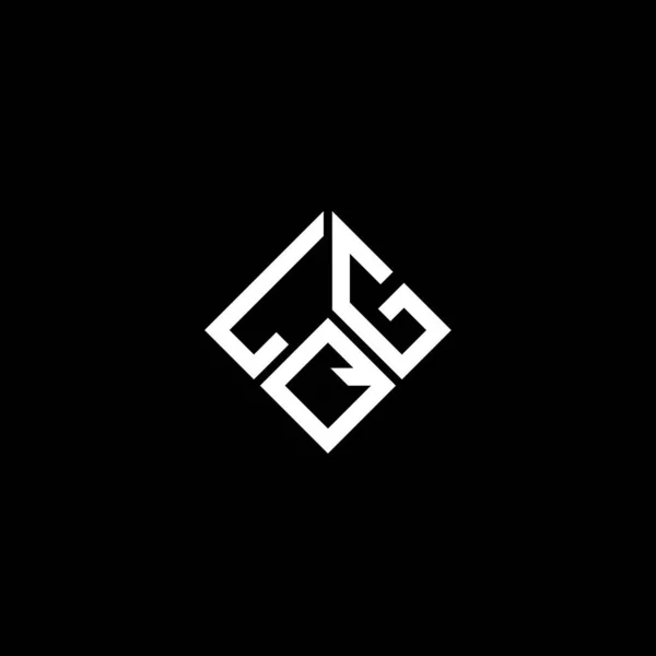 Design Logotipo Carta Lqg Fundo Preto Lqg Iniciais Criativas Conceito — Vetor de Stock