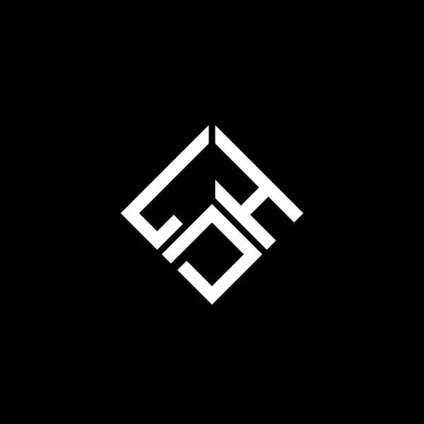 Ldh Design Logotipo Carta Fundo Preto Ldh Iniciais Criativas Conceito —  Vetores de Stock