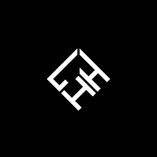 Projekt Logo Litery Lhh Czarnym Tle Lhh Twórcze Inicjały Koncepcja — Wektor stockowy