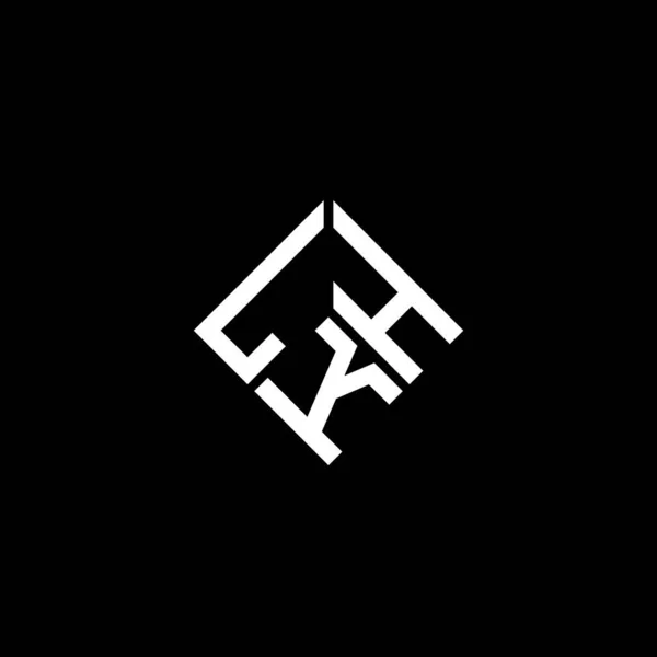 黒の背景にLkhの文字のロゴデザイン Lkhクリエイティブイニシャルレターロゴコンセプト Lkhレターデザイン — ストックベクタ