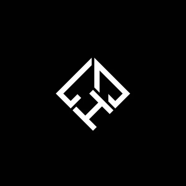 Lhj Design Logotipo Carta Fundo Preto Lhj Iniciais Criativas Conceito — Vetor de Stock