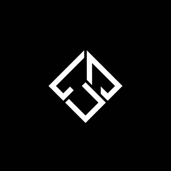 Diseño Del Logotipo Letra Luj Sobre Fondo Negro Luj Iniciales — Vector de stock
