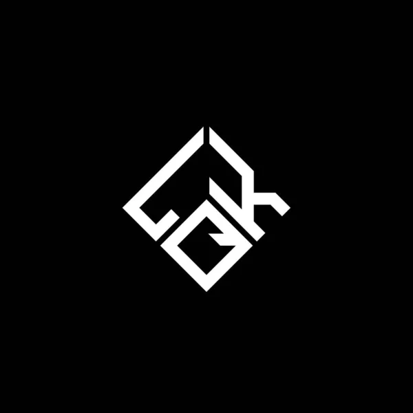 Lqk Letter Logo Design Black Background Lqk Creative Initials Letter — Stock Vector