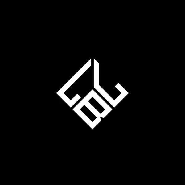 Lbl Lettre Logo Design Sur Fond Noir Lbl Initiales Créatives — Image vectorielle