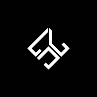 LJL harf logosu tasarımı siyah arka planda. LJL yaratıcı harflerin baş harfleri logo kavramı. LJL harf tasarımı.