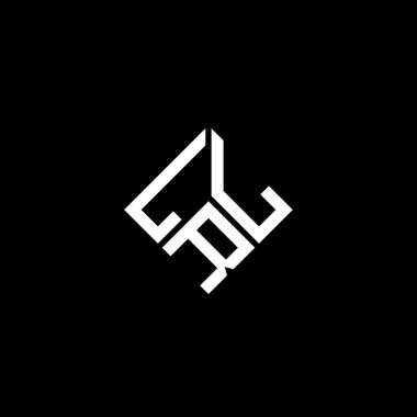 Siyah arkaplanda LRL harf logosu tasarımı. LRL yaratıcı harflerin baş harfleri logo kavramı. LRL harf tasarımı.