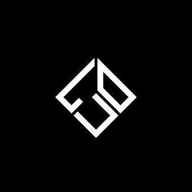 Siyah arka planda LUO harf logosu tasarımı. LUO yaratıcı harfler logosu konsepti. LUO harf tasarımı.