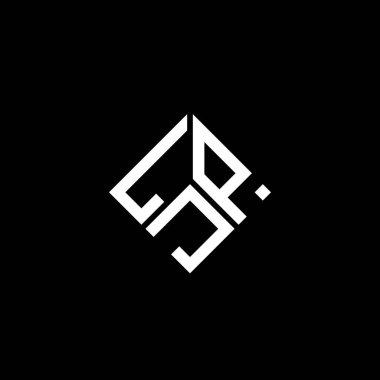 LJP harf logosu tasarımı siyah arka planda. LJP yaratıcı harflerin baş harfleri logo kavramı. LJP harf tasarımı.