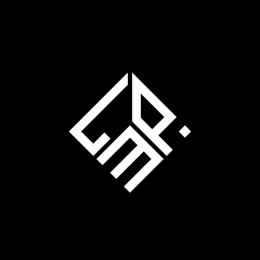 Siyah arka planda LMP harf logosu tasarımı. LMP yaratıcı harfler logosu konsepti. LMP harf tasarımı.