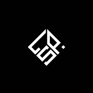 Siyah arkaplanda LSP harf logosu tasarımı. LSP yaratıcı harflerin baş harfleri logo kavramı. LSP harf tasarımı.