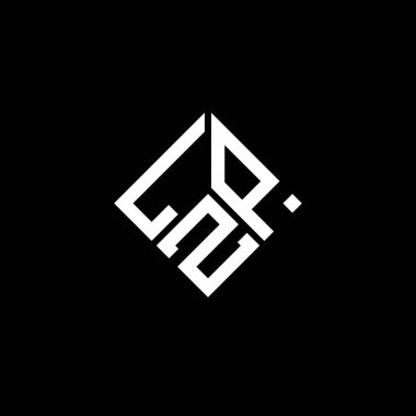 Siyah arkaplanda LZP harf logosu tasarımı. LZP yaratıcı harflerin baş harfleri logo kavramı. LZP harf tasarımı.