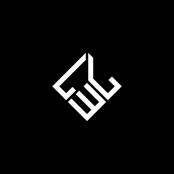 Lwl Дизайн Логотипу Чорному Тлі Lwl Творчі Ініціали Букви Концепція — стоковий вектор