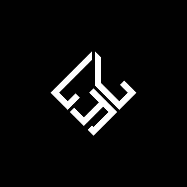 Σχεδιασμός Λογότυπου Lyl Μαύρο Φόντο Lyl Δημιουργικά Αρχικά Γράμμα Λογότυπο — Διανυσματικό Αρχείο