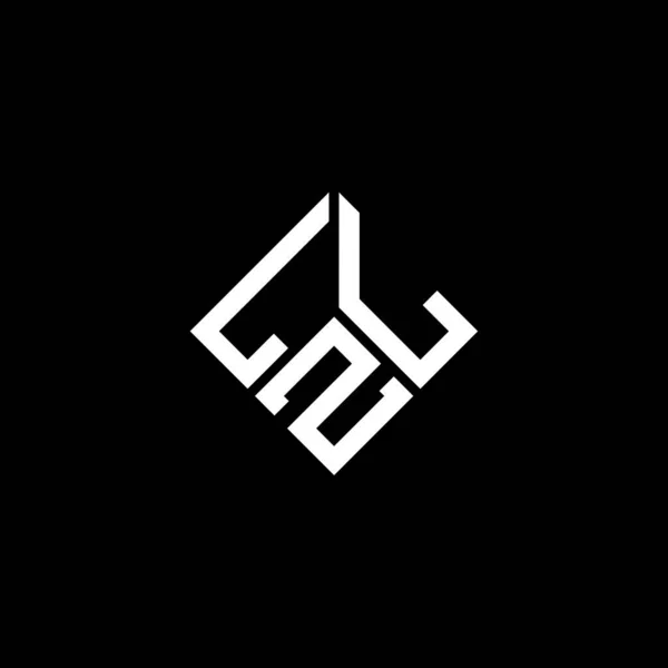 Diseño Del Logotipo Letra Lzl Sobre Fondo Negro Lzl Iniciales — Archivo Imágenes Vectoriales