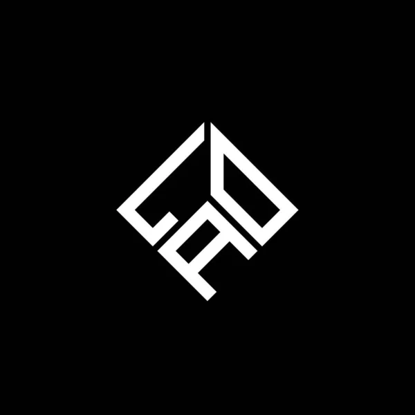 Lao Letter Logo Design Black Background Lao Creative Initials Letter — Stock Vector