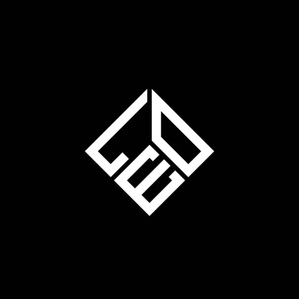 黒を基調としたLeo文字ロゴデザイン Leoクリエイティブイニシャルレターロゴコンセプト Leo手紙のデザイン — ストックベクタ