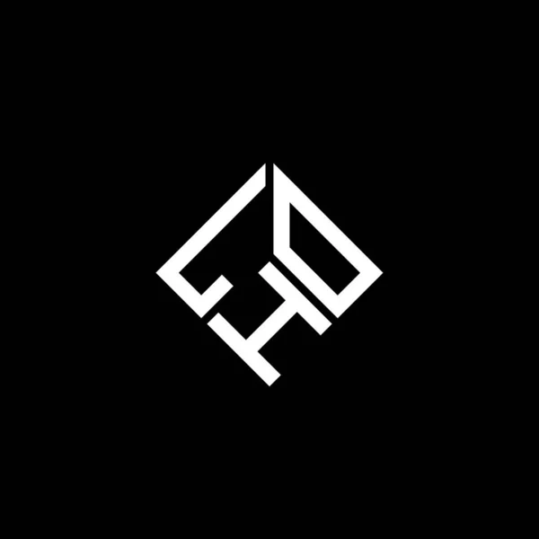 Projekt Logo Litery Lho Czarnym Tle Lho Twórcze Inicjały Koncepcja — Wektor stockowy