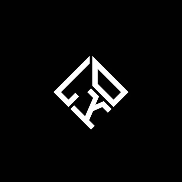 Lko Lettre Logo Design Sur Fond Noir Lko Initiales Créatives — Image vectorielle