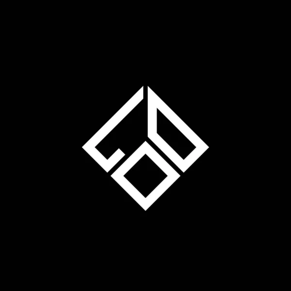 Loo Písmeno Logo Design Černém Pozadí Loo Kreativní Iniciály Koncept — Stockový vektor