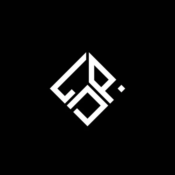 Ldp Letter Logo Design Black Background Ldp Creative Initials Letter — Stock Vector