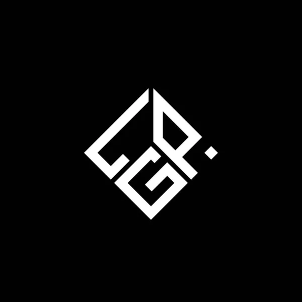 Diseño Del Logotipo Letra Lgp Sobre Fondo Negro Lgp Iniciales — Archivo Imágenes Vectoriales