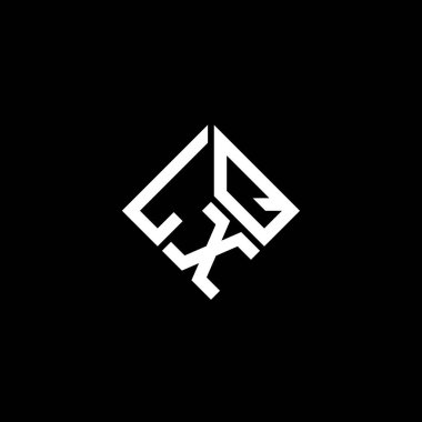 Siyah arka planda LXQ harf logosu tasarımı. LXQ yaratıcı harflerin baş harfleri logo kavramı. LXQ harf tasarımı.