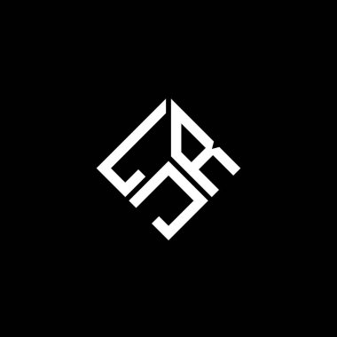 LJR harf logo tasarımı siyah arka planda. LJR yaratıcı harflerin baş harfleri logo kavramı. LJR harf tasarımı.