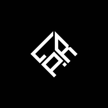 LPR harf logo tasarımı siyah arka planda. LPR yaratıcı harflerin baş harfleri logo kavramı. LPR harf tasarımı.