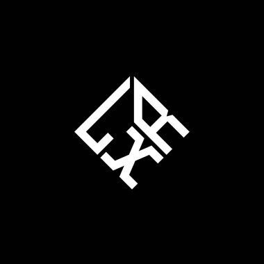 Siyah arka planda LXR harf logosu tasarımı. LXR yaratıcı harflerin baş harfleri logo kavramı. LXR harf tasarımı.
