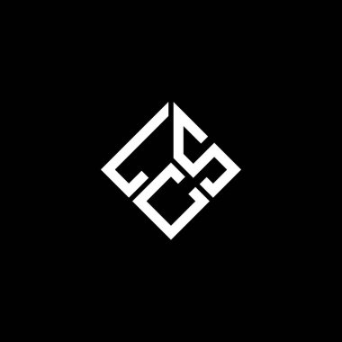 LCS harf logosu tasarımı siyah arka planda. LCS yaratıcı harflerin baş harfleri logo kavramı. LCS harf tasarımı.