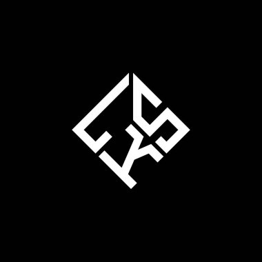 Siyah arkaplanda LKS harf logosu tasarımı. LKS yaratıcı harflerin baş harfleri logo kavramı. LKS harf tasarımı.