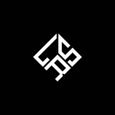 LRS harfi logo tasarımı siyah arka planda. LRS yaratıcı harflerin baş harfleri logo kavramı. LRS harf tasarımı.