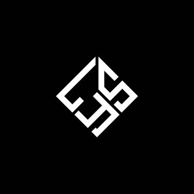LYS harfi logo tasarımı siyah arka planda. LYS yaratıcı harf logosu konsepti. LYS harf tasarımı.