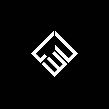 LWU harf logosu tasarımı siyah arka planda. LWU yaratıcı harflerin baş harfleri logo kavramı. LWU harf tasarımı.