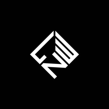Siyah arka planda LNW harf logosu tasarımı. LNW yaratıcı harflerin baş harfleri logo kavramı. LNW harf tasarımı.