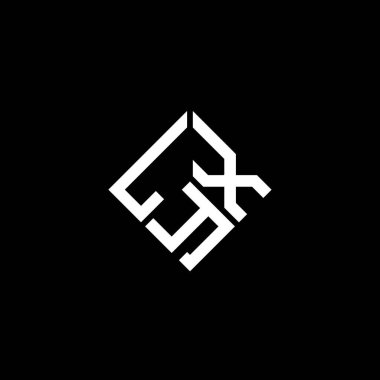 LYX harfi logo tasarımı siyah arkaplan üzerine. LYX yaratıcı harflerin baş harfleri logo kavramı. LYX harf tasarımı.