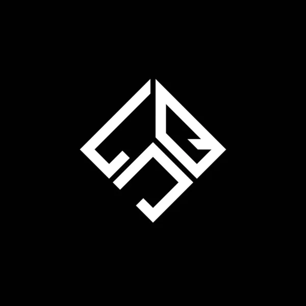 Ljq Design Logotipo Carta Fundo Preto Ljq Iniciais Criativas Conceito — Vetor de Stock