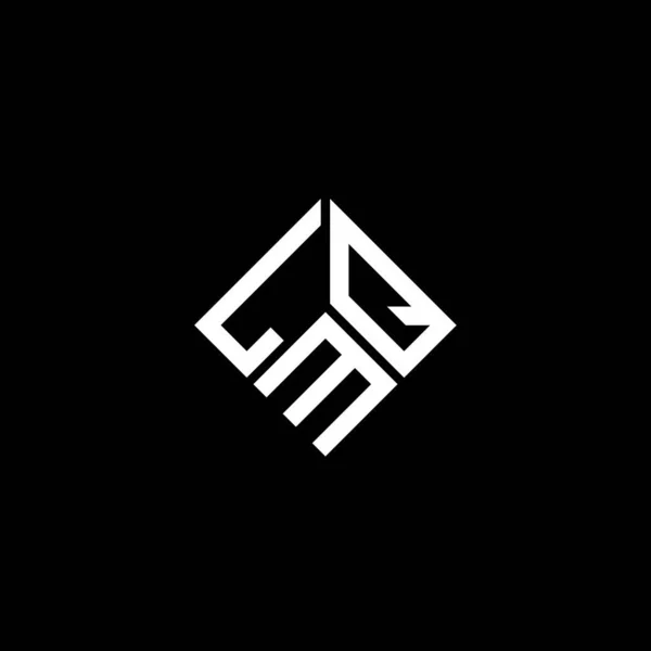 Lmq Harfi Logo Tasarımı Siyah Arka Planda Lmq Yaratıcı Harflerin — Stok Vektör