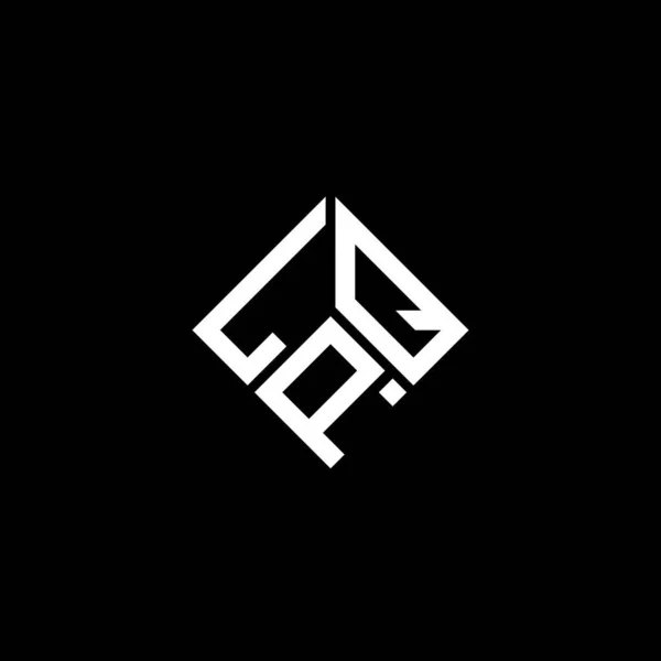 Lpq Lettera Logo Design Sfondo Nero Lpq Creativo Iniziali Lettera — Vettoriale Stock
