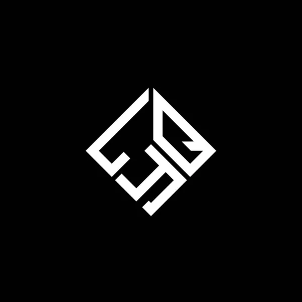 Diseño Del Logotipo Letra Lyq Sobre Fondo Negro Lyq Iniciales — Archivo Imágenes Vectoriales