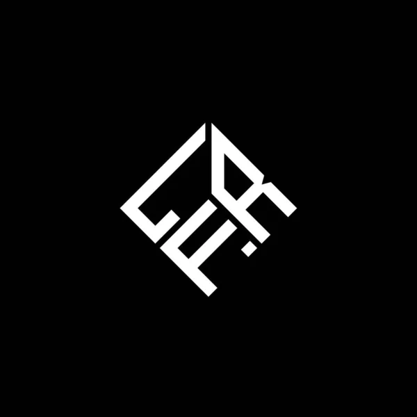 Diseño Del Logotipo Letra Lfr Sobre Fondo Negro Lfr Iniciales — Archivo Imágenes Vectoriales