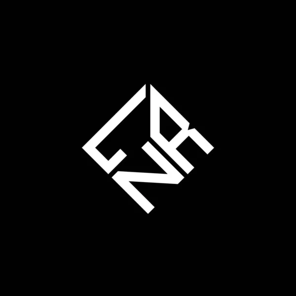 Diseño Del Logotipo Letra Lnr Sobre Fondo Negro Lnr Iniciales — Archivo Imágenes Vectoriales