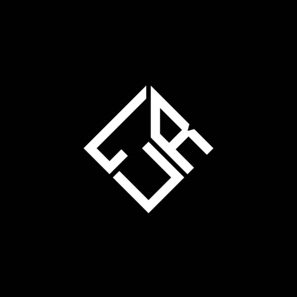 Lur Letter Logo Design Black Background Lur Creative Initials Letter — Stock Vector