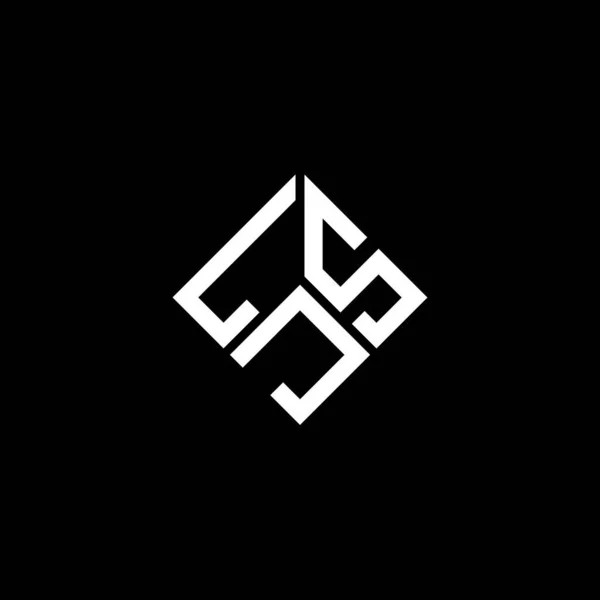 Ljs Дизайн Логотипу Чорному Тлі Ljs Творчі Ініціали Букви Концепція — стоковий вектор