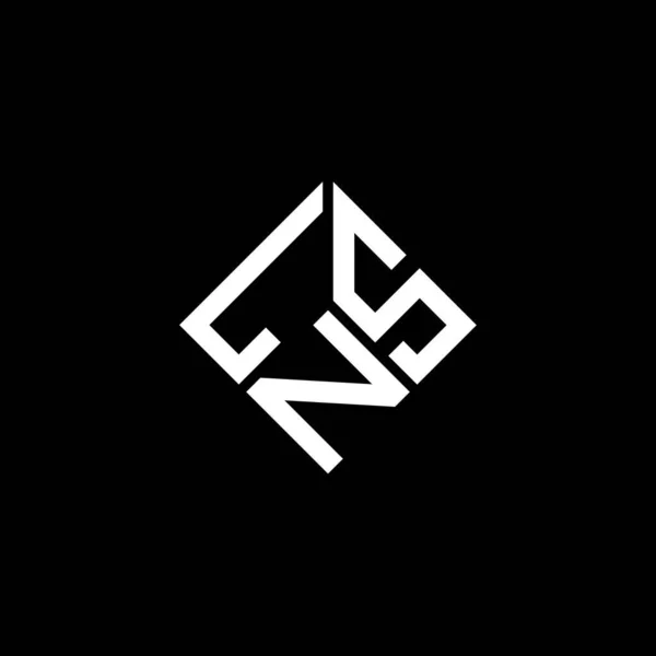 Lns Letter Logo Design Black Background Lns Creative Initials Letter — Stock Vector