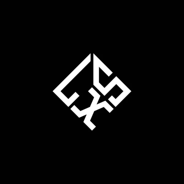 Diseño Del Logotipo Letra Lxs Sobre Fondo Negro Lxs Iniciales — Archivo Imágenes Vectoriales