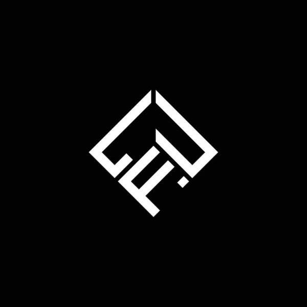 Lfu Letter Logo Design Auf Schwarzem Hintergrund Lfu Kreative Initialen — Stockvektor