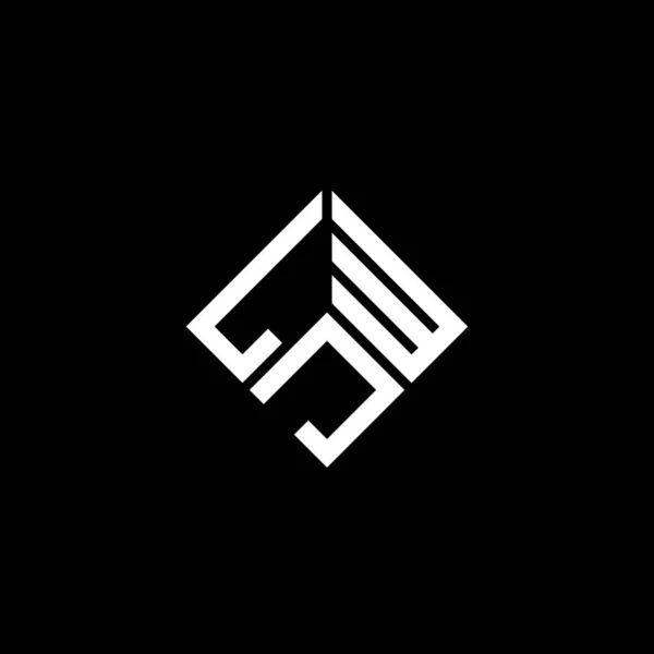 Ljw Дизайн Логотипу Букви Чорному Тлі Ljw Творчі Ініціали Букви — стоковий вектор